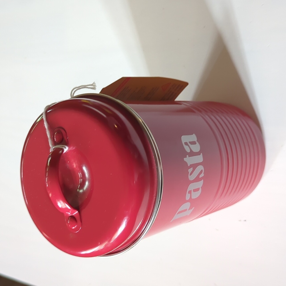 New Typhoon Vintage Kitchen Red Pasta Canister